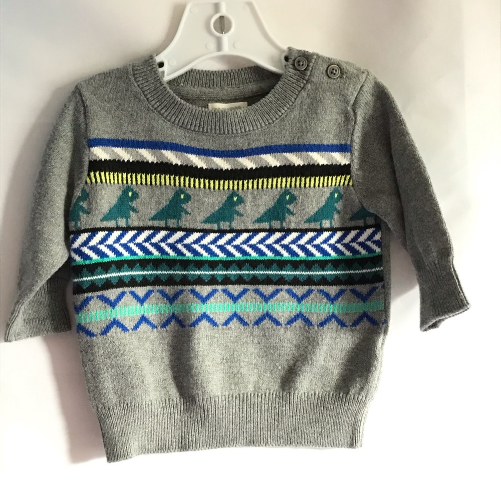 GYMBOREE Boy’s Dinosaur Short Sleeve Sweater
